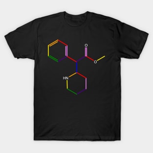 Ritalin Molecule Rainbow Chemistry T-Shirt